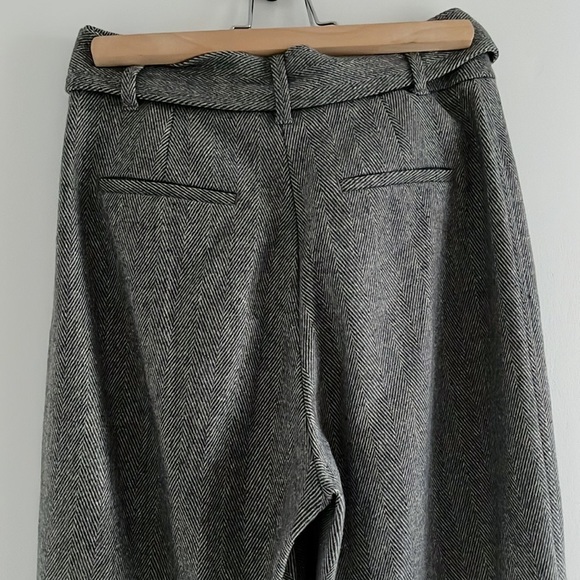 Aritzia Wilfred Tie-Front Wool Cashmere Blend High Waisted Trouser Pants 2 - Picture 10 of 13